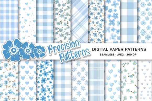 Download Baby Blue Digital Paper Set - Paper Collection