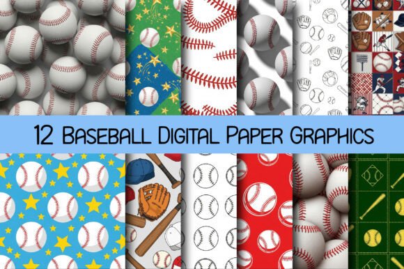 Download Baseball Digital Paper Graphics - Paper Collection