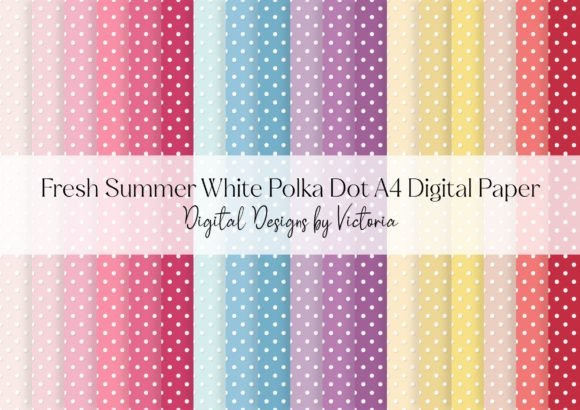 Download Fresh Summer White Polka Dot A4 Paper - Paper Collection