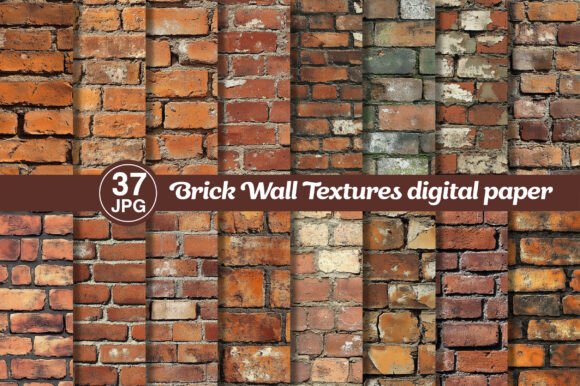 Download Brick Wall Textures Digital Paper - Paper Collection