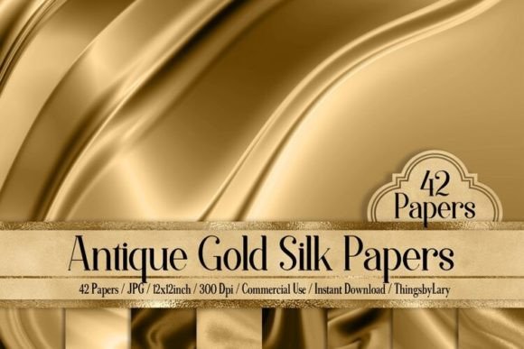 Download Antique Gold Luxury Silk Satin Papers - Paper Collection