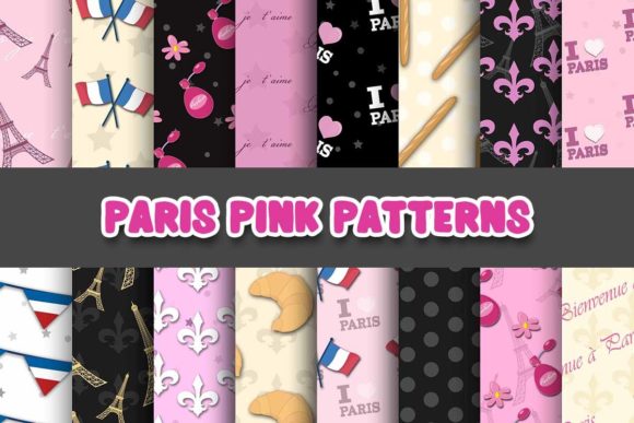 Download Paris Pink Digital Paper Patterns - Paper Collection