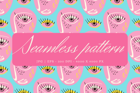 Download Aesthetic Pattern with Faces - Aesthetic pattern Collection