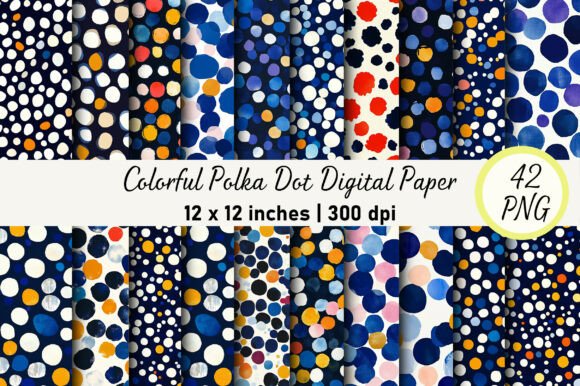 Download Colorful Polka Dot Digital Paper - Paper Collection