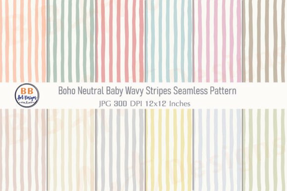 Download Boho Baby Wavy Stripes Pattern Paper JPG - Paper Collection