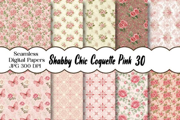 Download Shabby Chic Coquette Pink Digital Paper - Shabby Collection