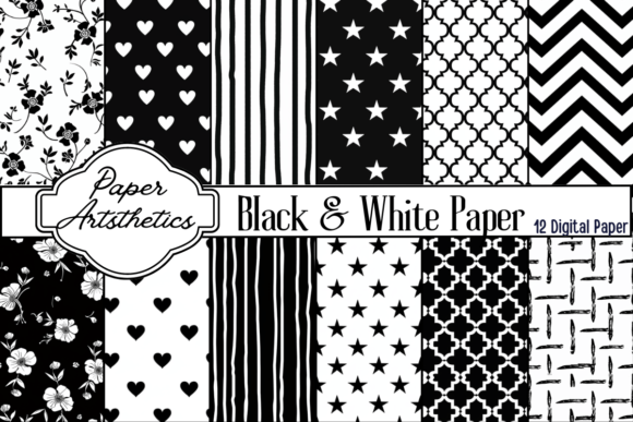 Download Black and White Digital Paper Pattern - Paper Collection