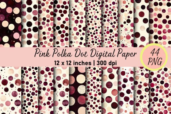 Download Pink Polka Dot Digital Paper - Paper Collection