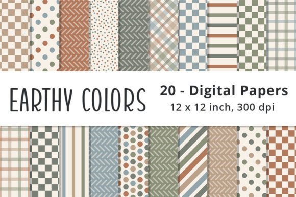 Download Earth Tones Digital Scrapbook Paper - Paper Collection