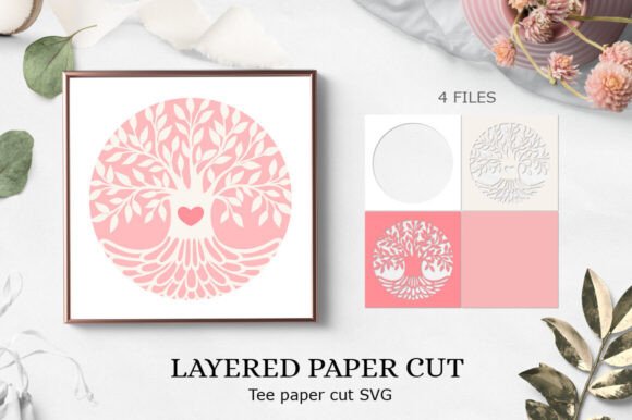 Download Tree Love Paper Cut / Tree Paper Cut SVG - Paper Collection