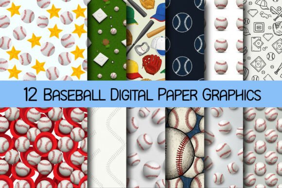Download Baseball Digital Paper Graphics - Paper Collection